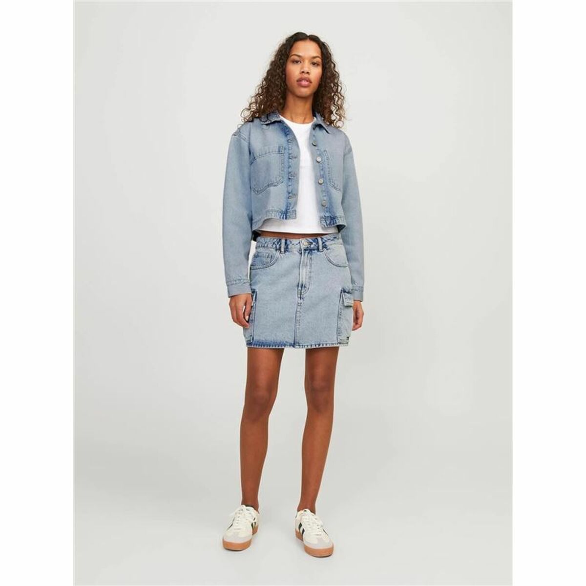 Kjol Jack & Jones Jxiris Mini Hw Cargo Blå - 3