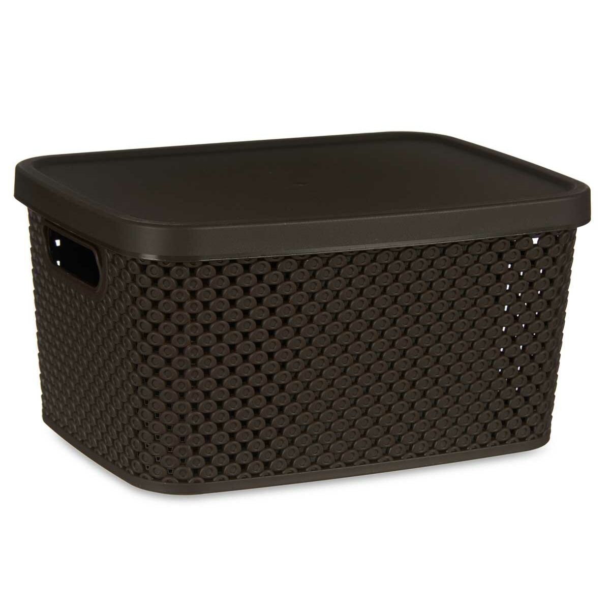 Förvaringslåda med lock Brun Plast 3,5 L 17,5 x 12,5 x 24 cm (24 antal) - 2