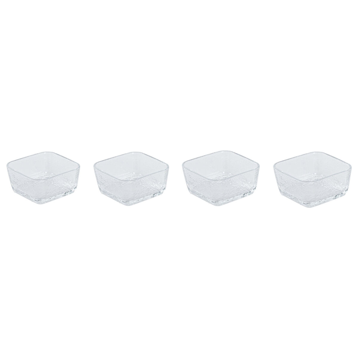 Snacksbricka Home ESPRIT Transparent Naturell 300 ml 22 x 22 x 6 cm - 2