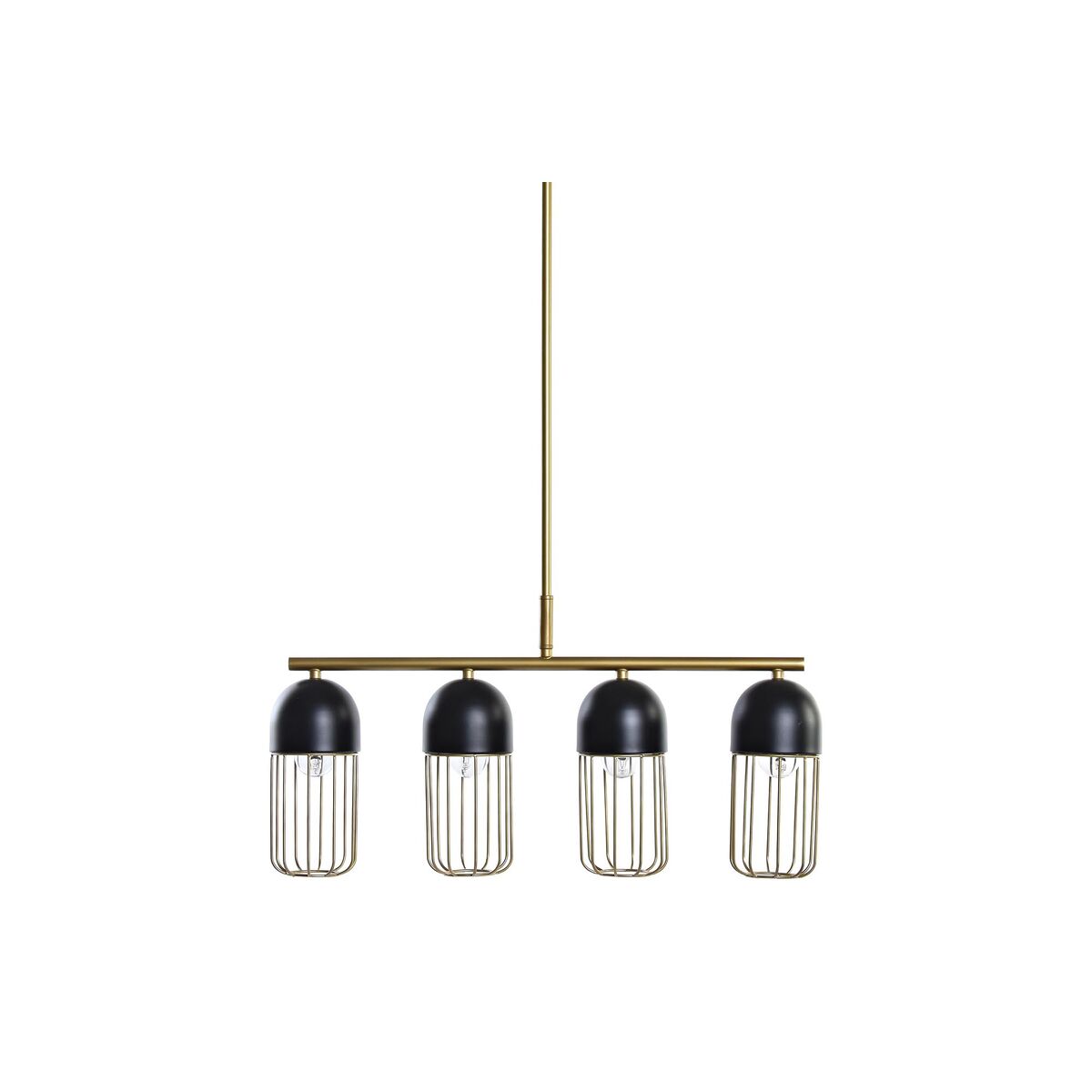Taklampa DKD Home Decor Svart Gyllene 220 V 50 W (60 x 11 x 26 cm) - 3