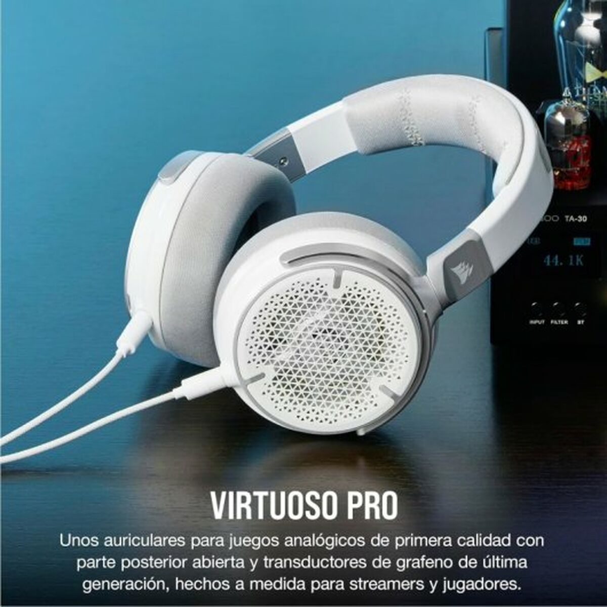 Hörlurar med Mikrofon Corsair Vit - 2