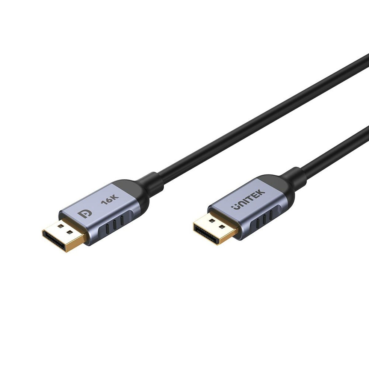 DisplayPort Kabel Unitek C1628GY01-2M Svart Grå 2 m