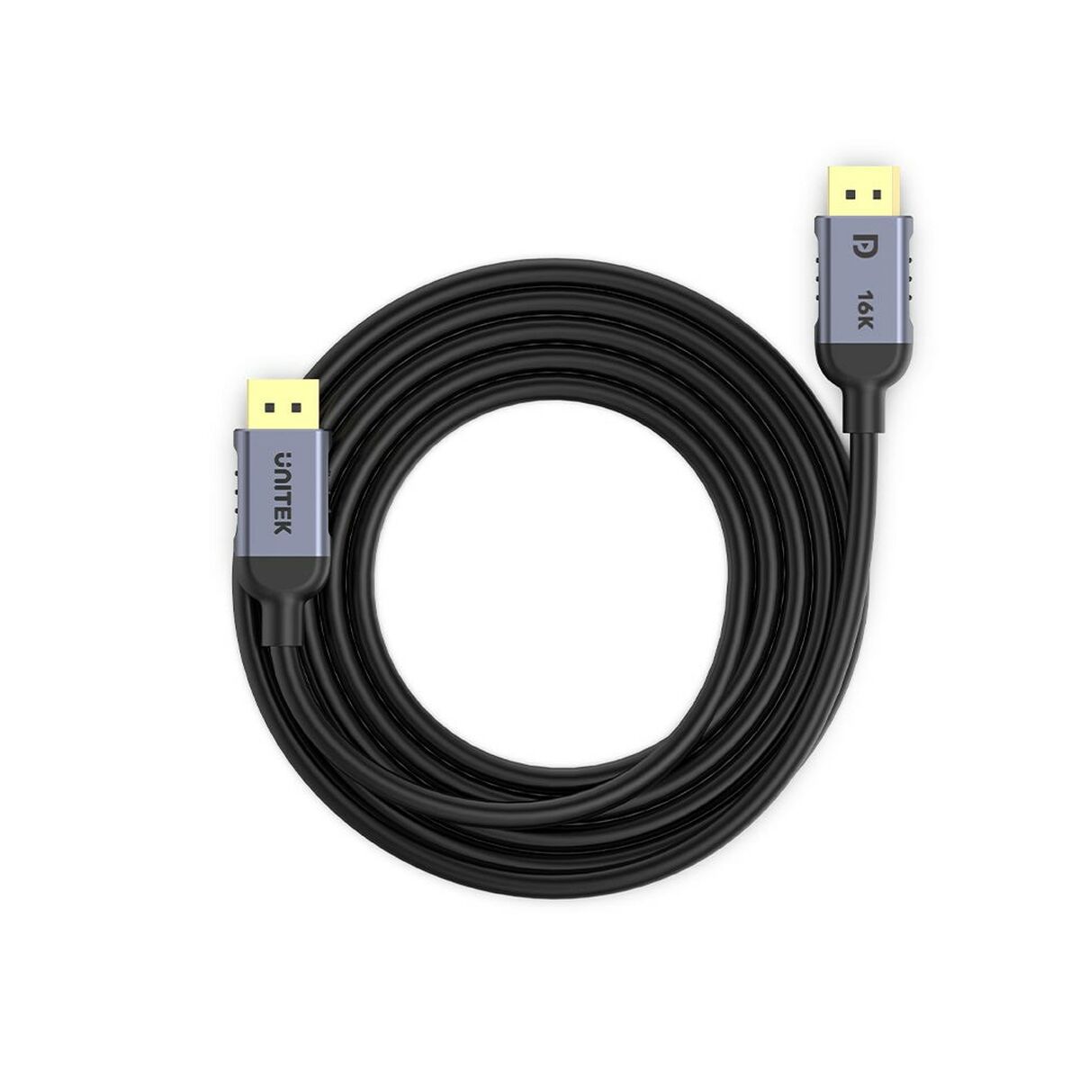 DisplayPort Kabel Unitek C1628GY01-2M Svart Grå 2 m - 2