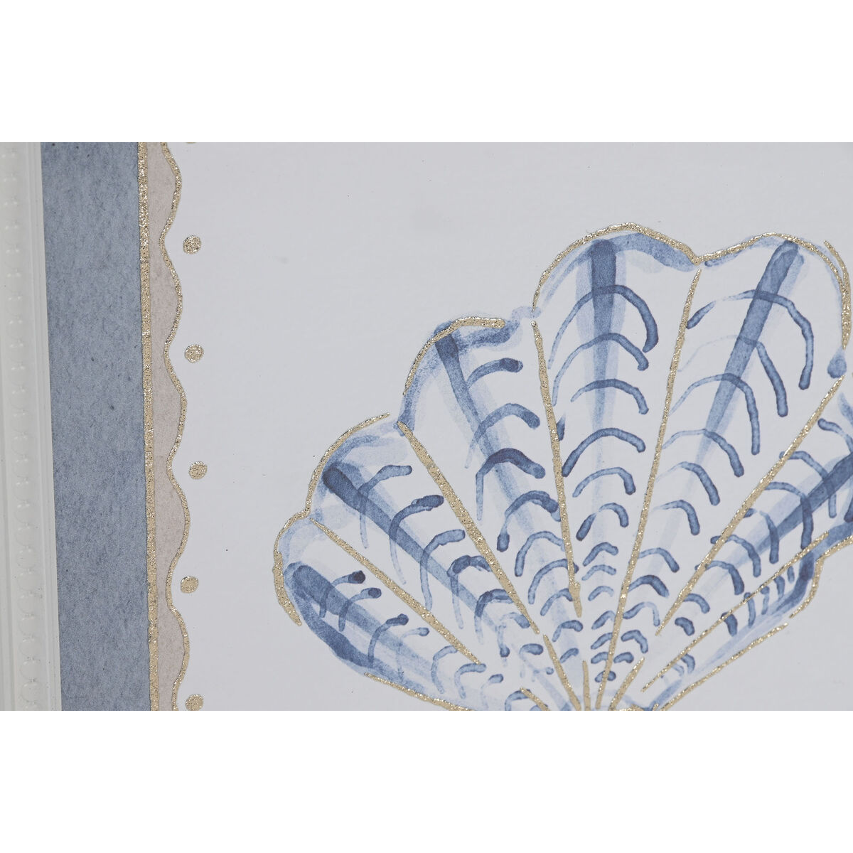 Tavla Home ESPRIT Blå Kräm 30 x 3 x 40 cm (3 antal) - 3