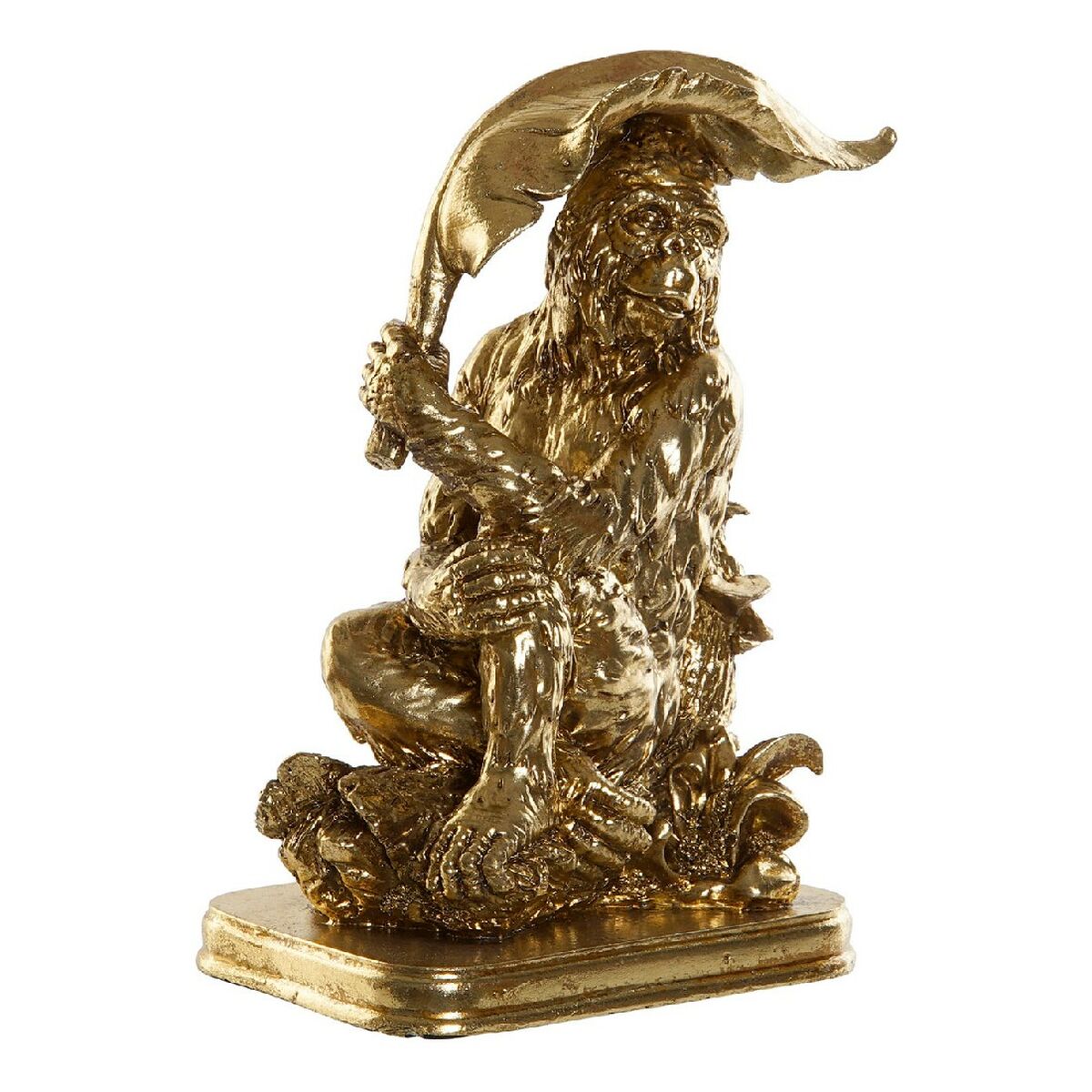 Prydnadsfigur DKD Home Decor Gyllene Kolonial Apa Löv av en växt 16,5 x 10,6 x 22,5 cm - 7