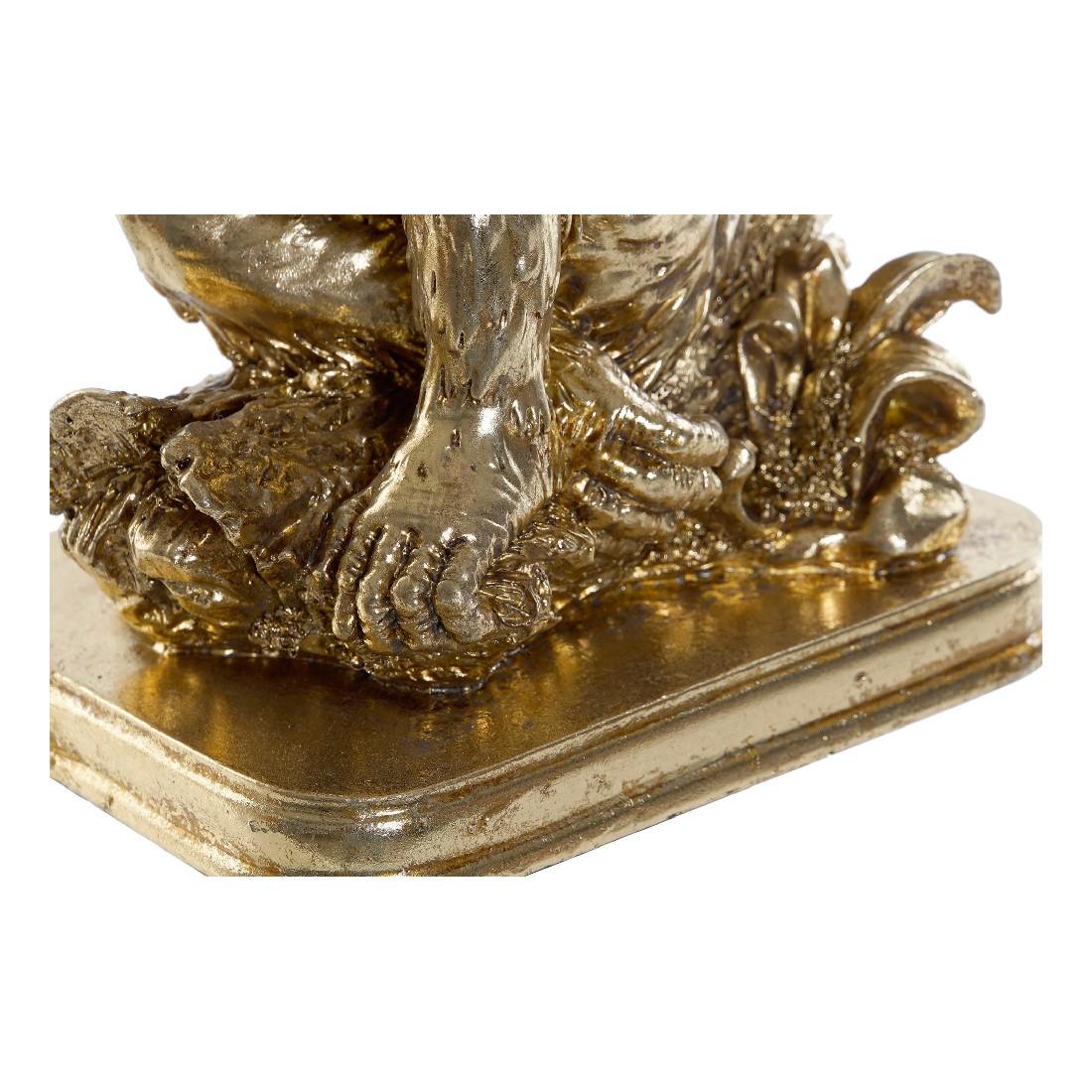 Prydnadsfigur DKD Home Decor Gyllene Kolonial Apa Löv av en växt 16,5 x 10,6 x 22,5 cm - 2
