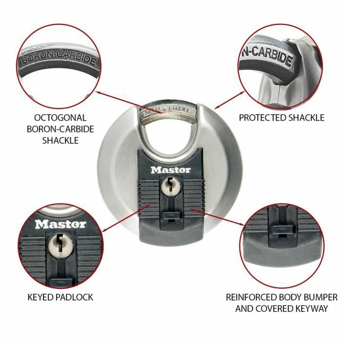 Hänglås med nyckel Master Lock M40EURT (2 antal) - 8