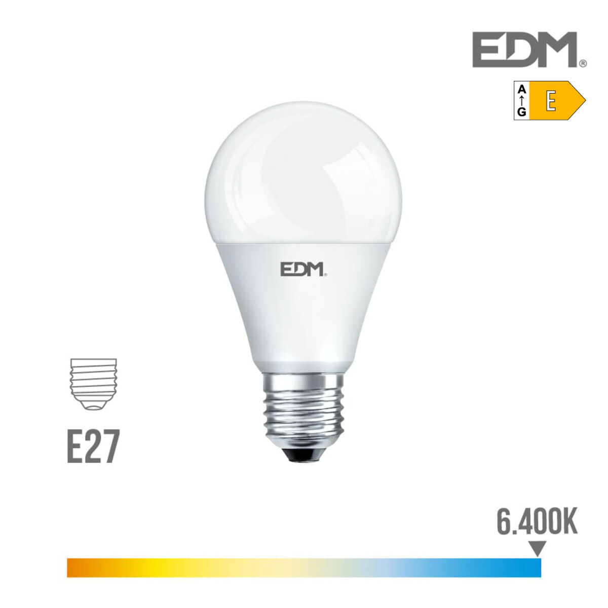 LED-lampa EDM 98352 E 120 W 165 W 17 W E27 1800 Lm 1900 Lm Ø 6,5 x 12,5 cm (6400 K)
