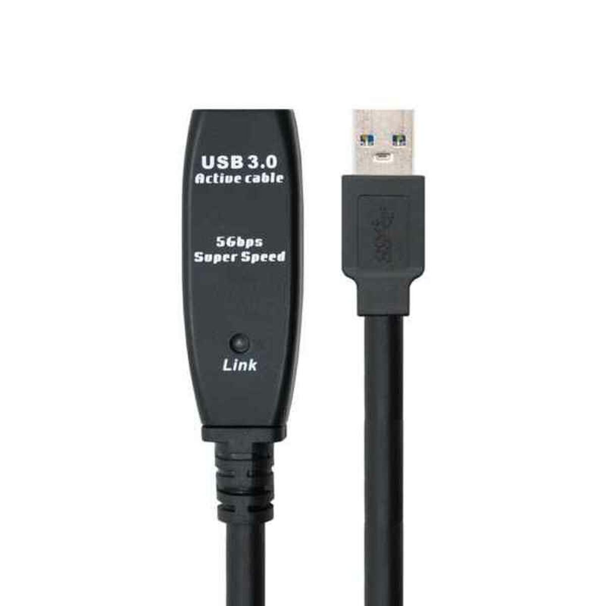Skarvsladd USB TooQ 10.01.0313 Svart 15 m 5 Gbps - 4