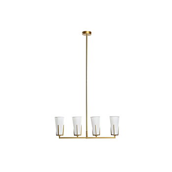 Taklampa DKD Home Decor Gyllene Vit (67 x 14 x 22 cm)