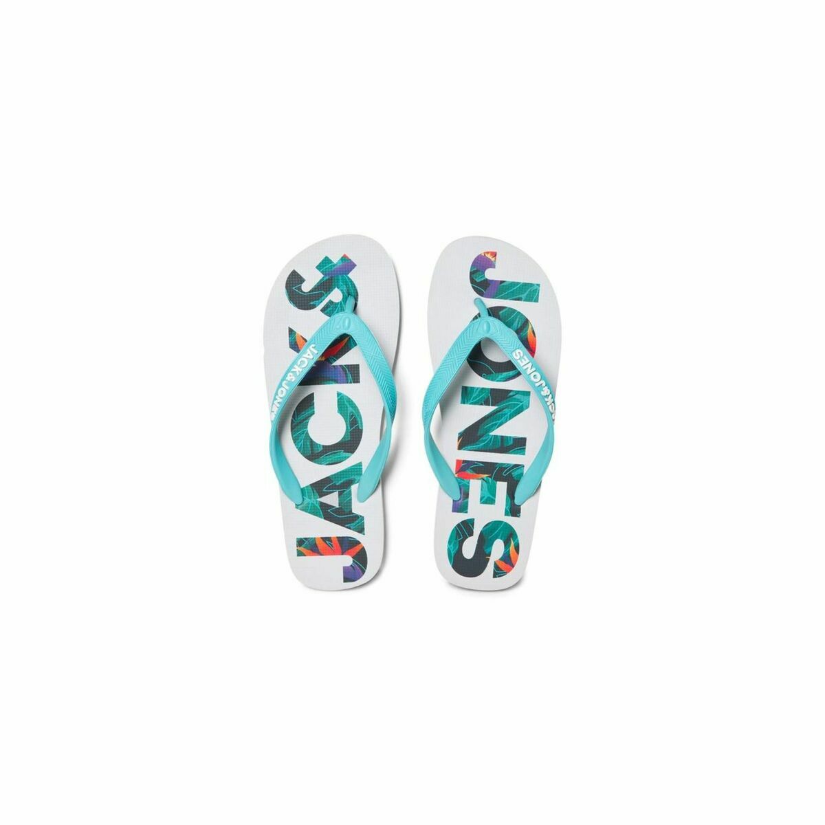 Strandtofflor för män Jack & Jones FWLOGO PALM PRINT 12230642 Grå