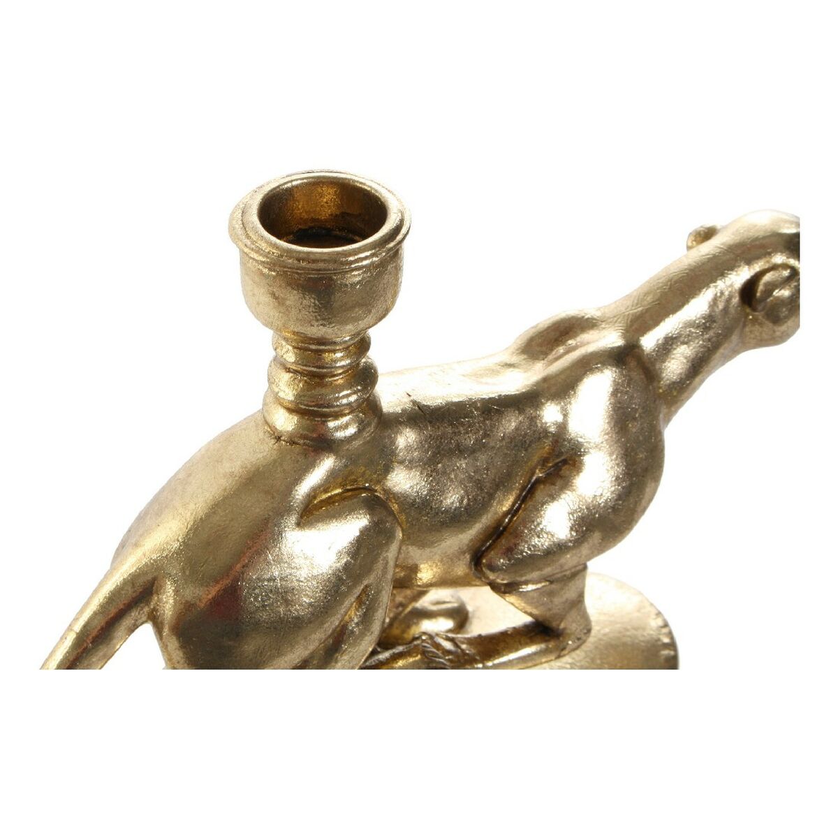 Kandelaber DKD Home Decor Gyllene Harts Aluminium Leopard Tropiskt Kandelaber 25 x 6 x 14 cm - 8