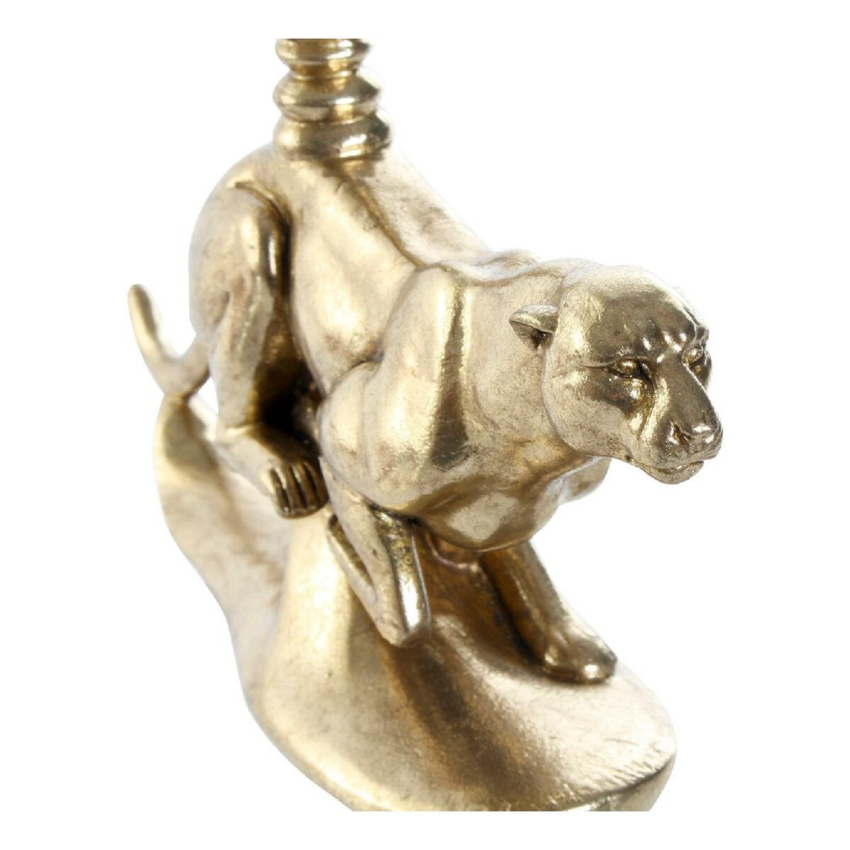 Kandelaber DKD Home Decor Gyllene Harts Aluminium Leopard Tropiskt Kandelaber 25 x 6 x 14 cm - 5