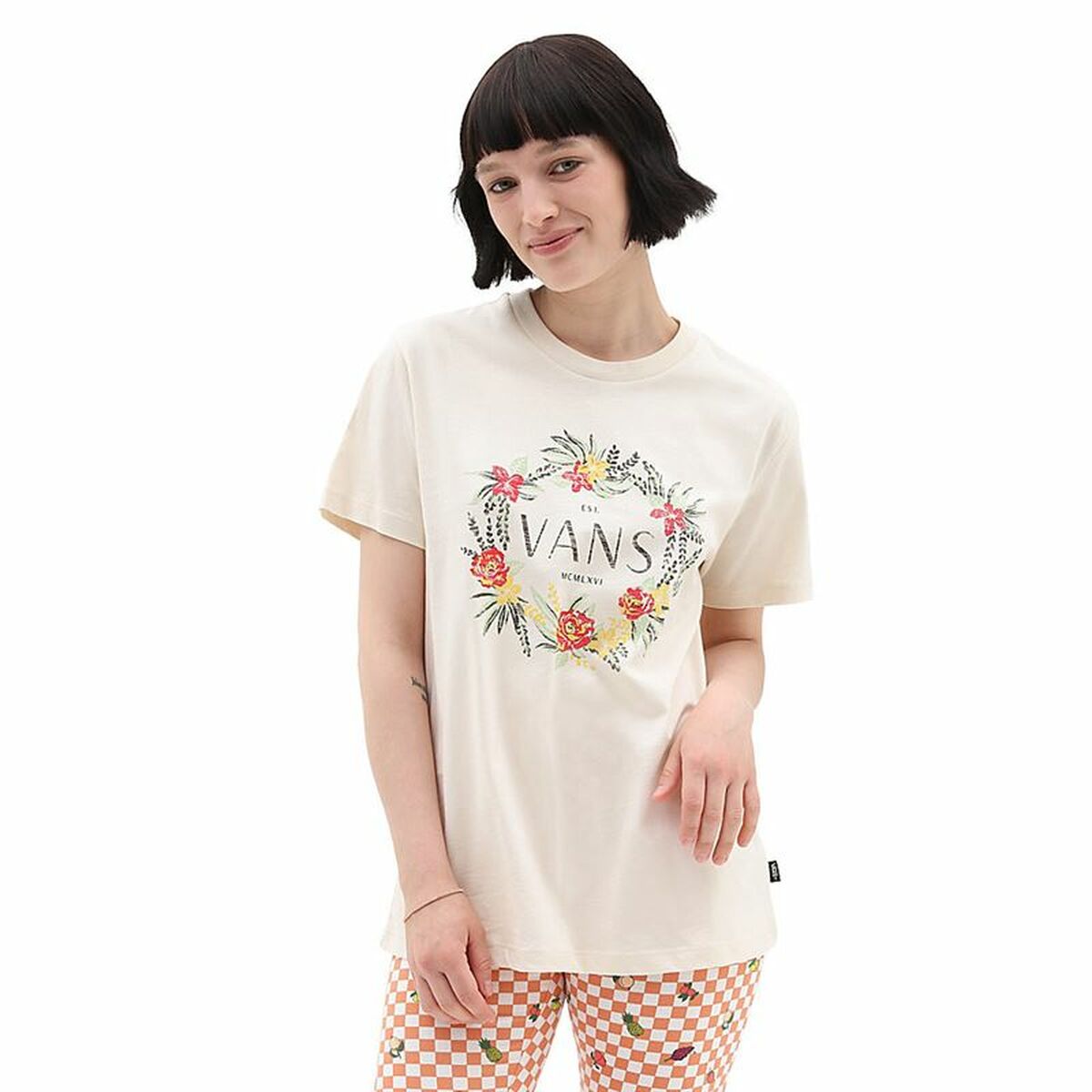 T-shirt med kortärm Dam Vans Wreath Of Flowers Bff Tee-B