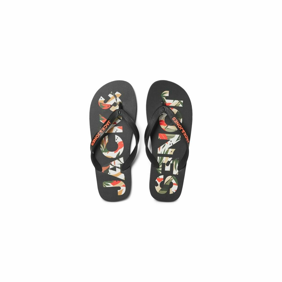 Strandtofflor för män Jack & Jones FWLOGO PALM PRINT 12230642 Svart - 7