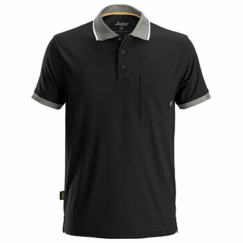 Polotröja kortärmad Herr Snickers Workwear Svart