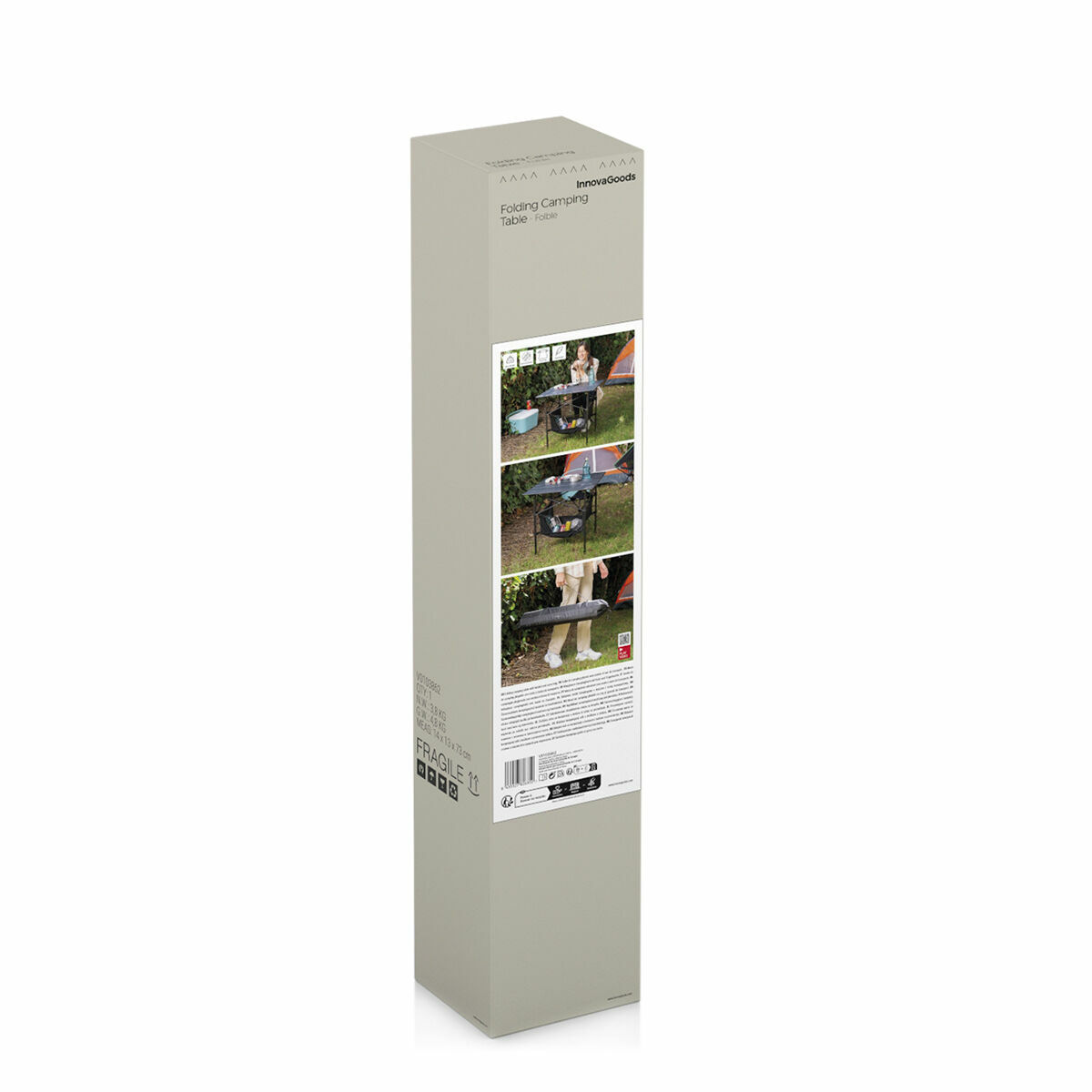 Hopfällbart campingbord med korg och fodral Folble InnovaGoods - 2