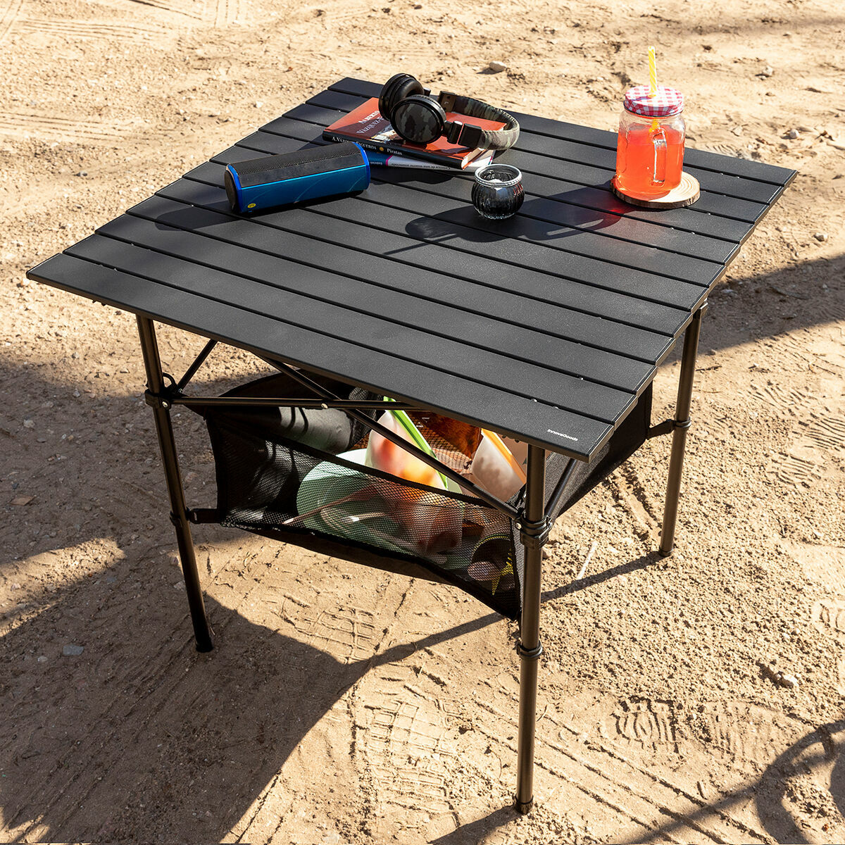 Hopfällbart campingbord med korg och fodral Folble InnovaGoods - 16