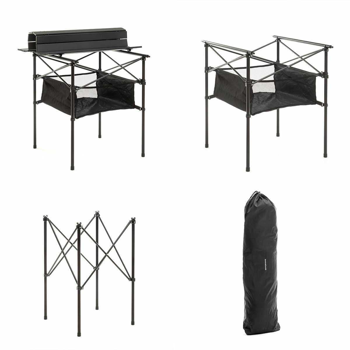Hopfällbart campingbord med korg och fodral Folble InnovaGoods - 5