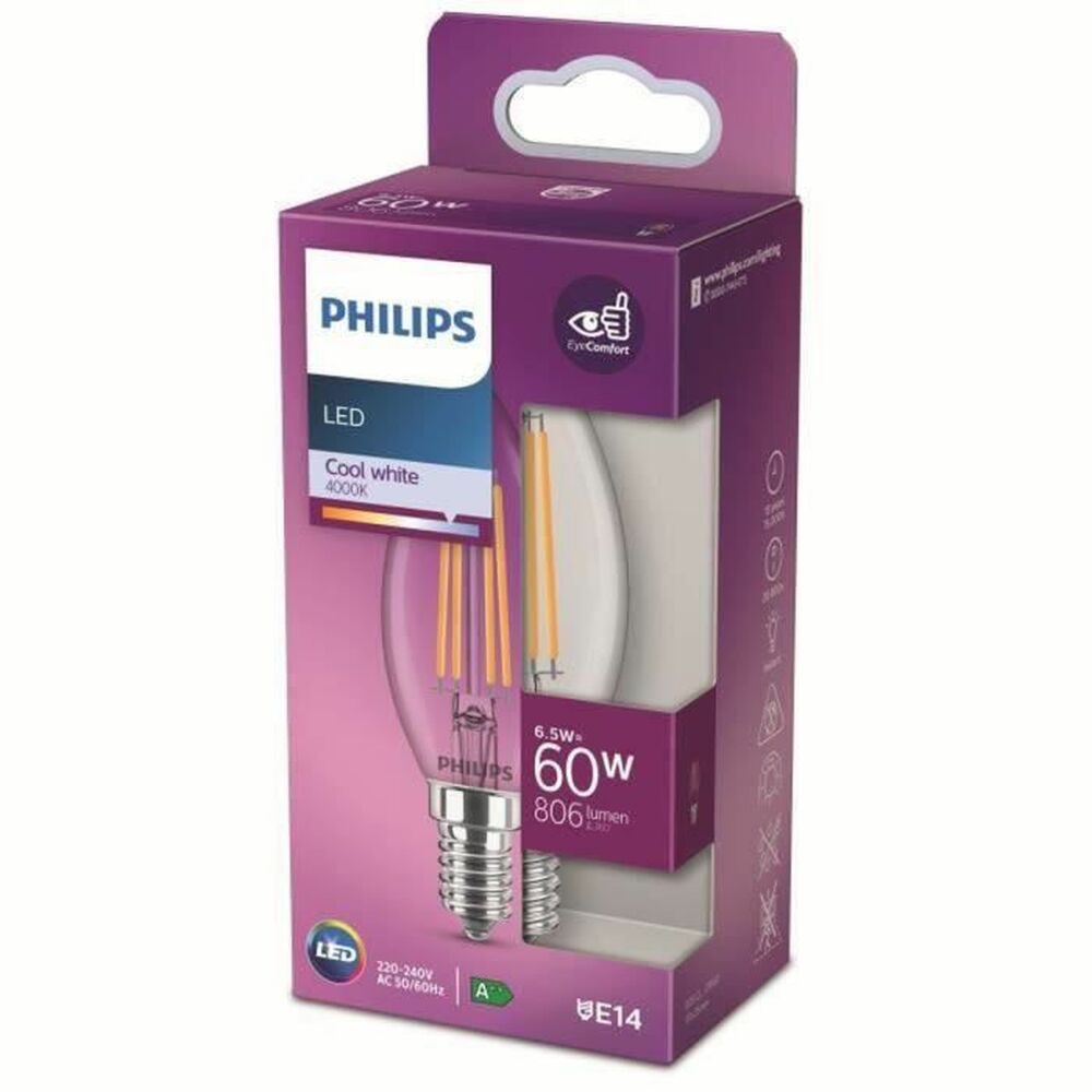 LED-lampa Ljus Philips Kallvit E14 - 3
