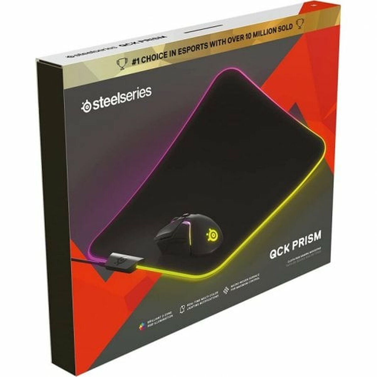 Musmatta Gaming SteelSeries QcK Prism Cloth RGB Gaming Svart Multicolour - 2