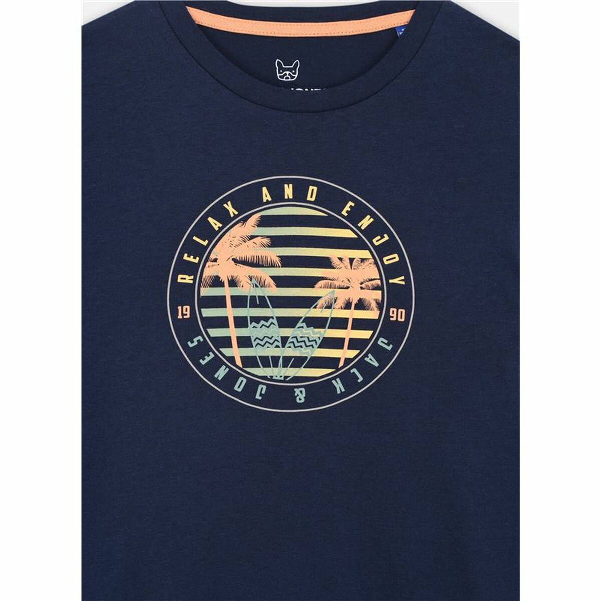 Barn T-shirt med kortärm Jack & Jones Jjsummer Smu Vibe Tee Marinblå - 3