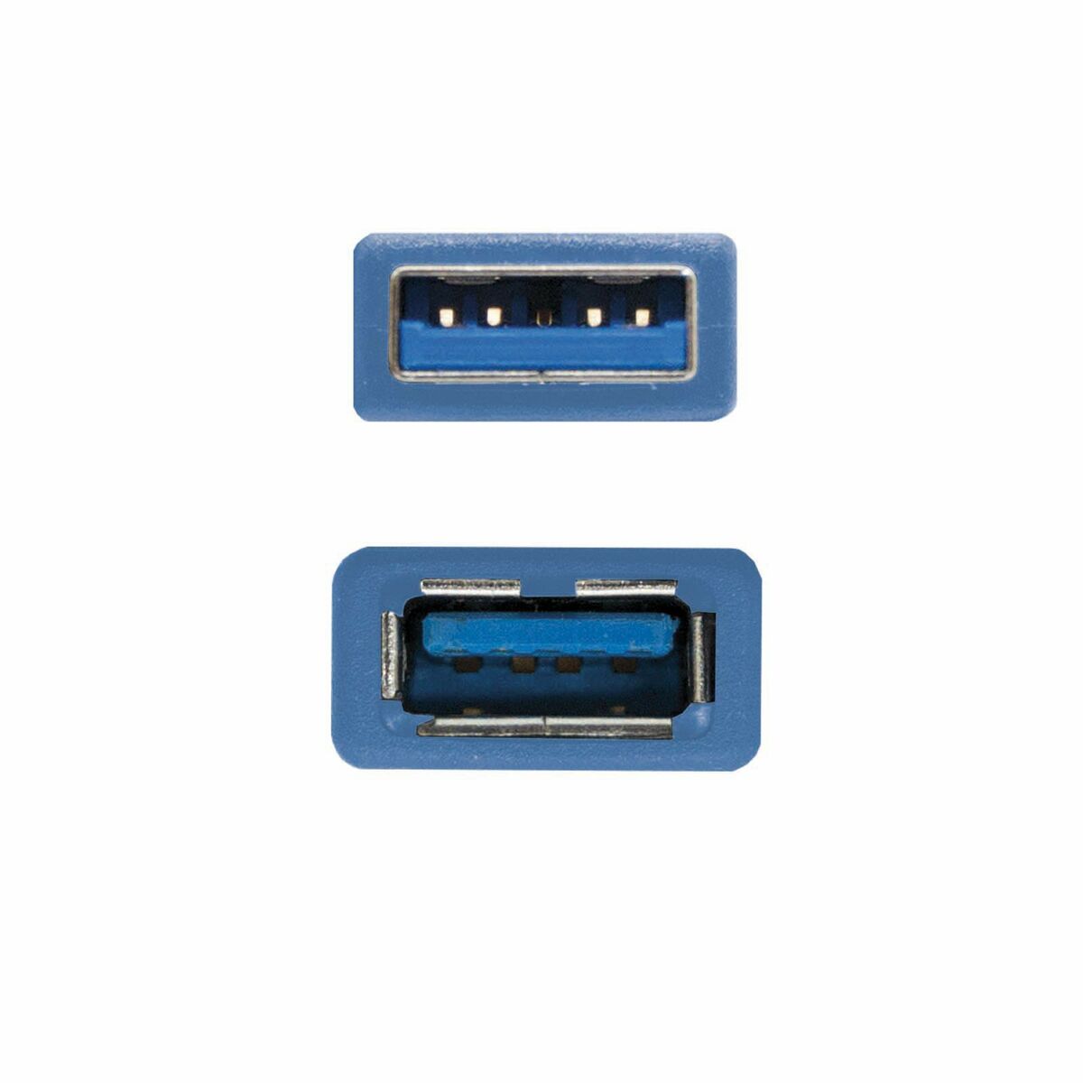 Skarvsladd USB NANOCABLE 10.01.0902-BL 2 m Blå (1 antal) - 3