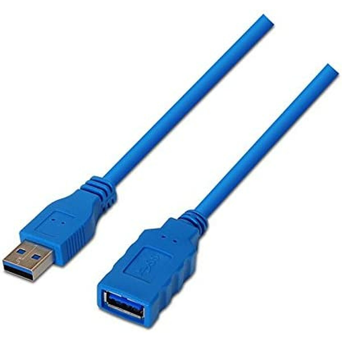 Skarvsladd USB NANOCABLE 10.01.0902-BL 2 m Blå (1 antal) - 2