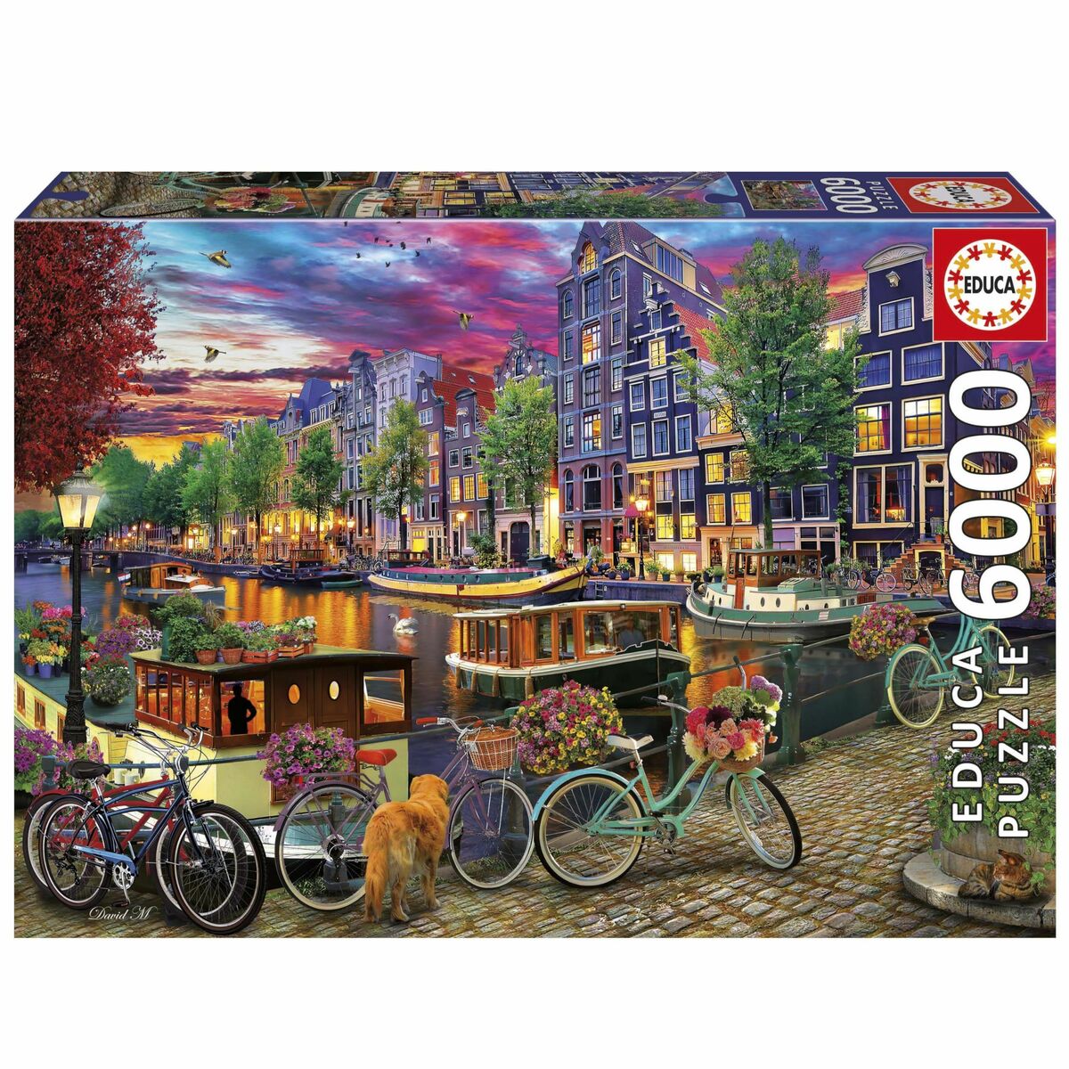 Pussel Educa Bicicletas en Ámsterdam 6000 Delar