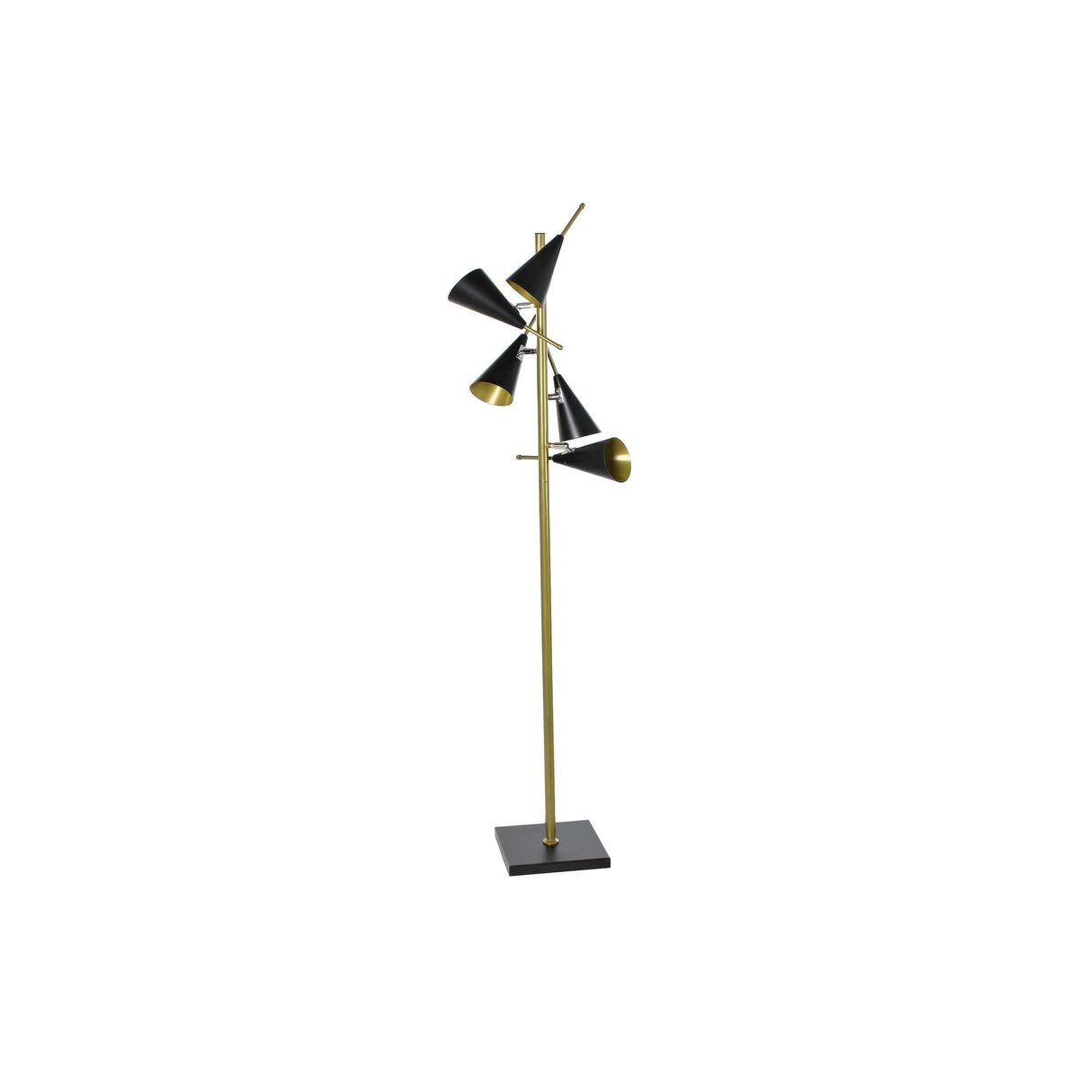 Golvlampa DKD Home Decor Svart Gyllene Metall Modern (36 x 36 x 160 cm) - 11