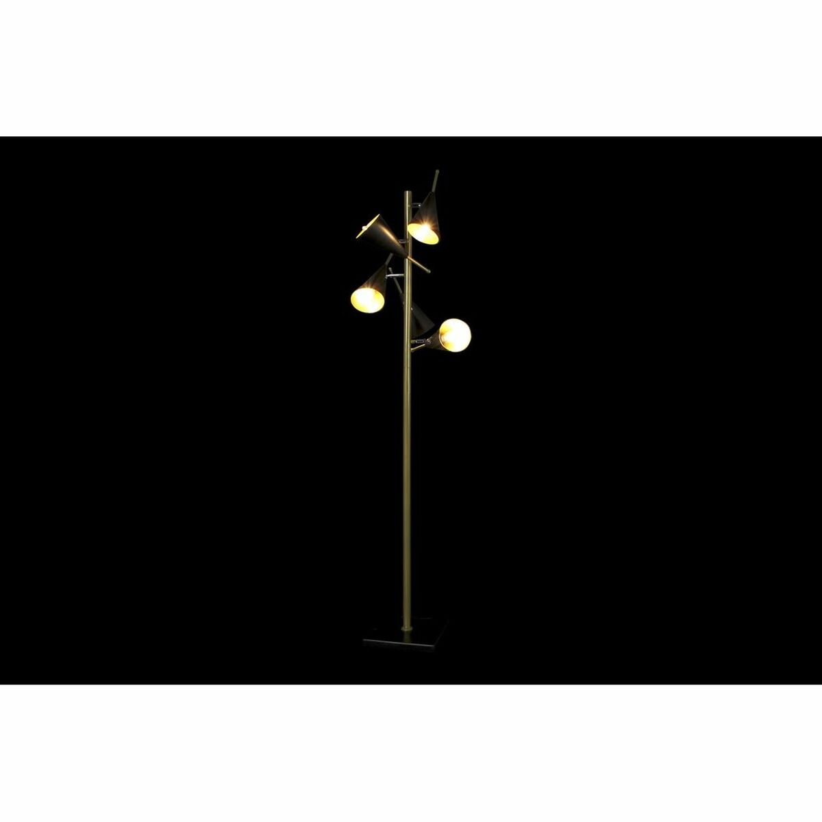Golvlampa DKD Home Decor Svart Gyllene Metall Modern (36 x 36 x 160 cm) - 7