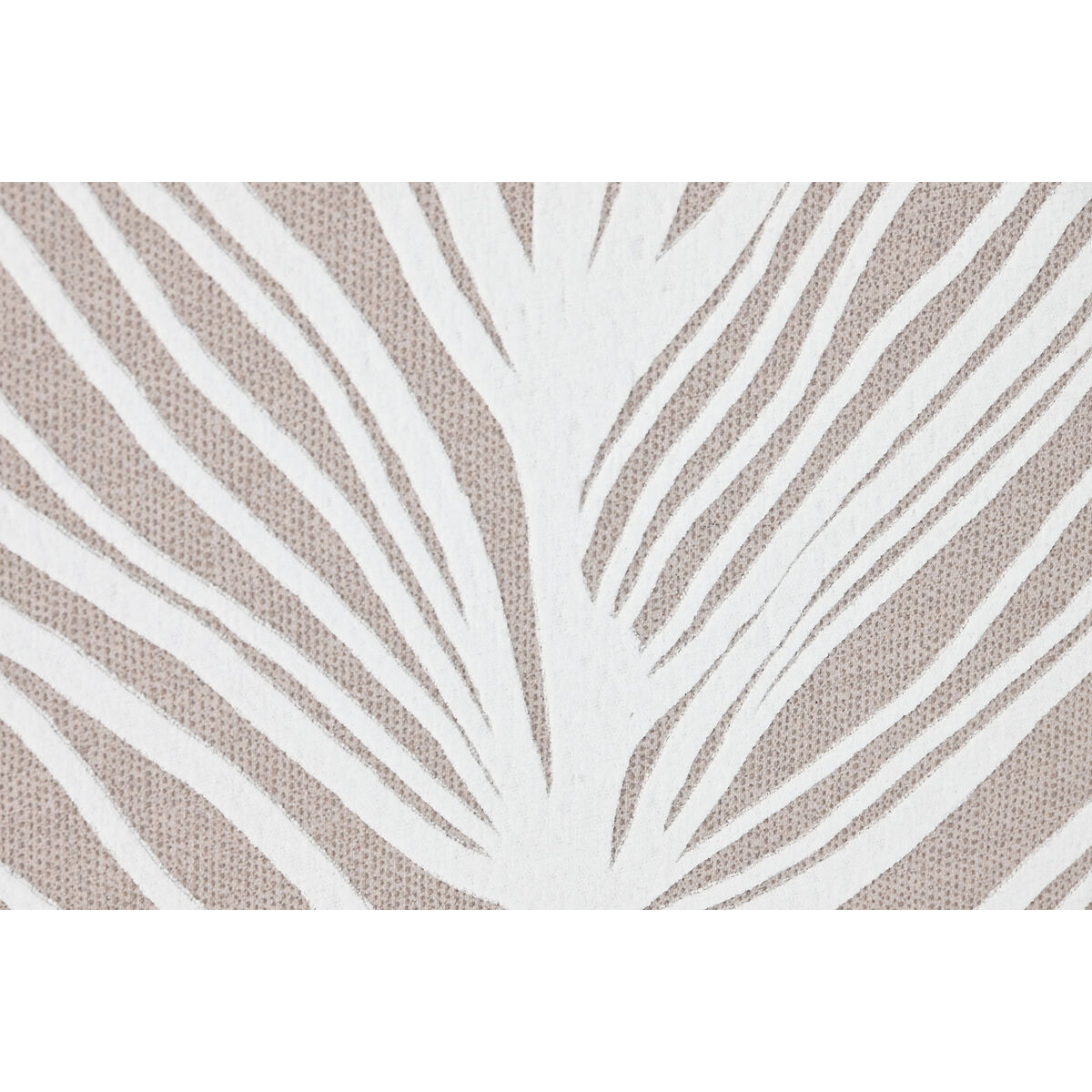 Kanvas Home ESPRIT Vit Naturell Löv av en växt Skandinavisk 83 x 4,5 x 83 cm (2 antal) - 3