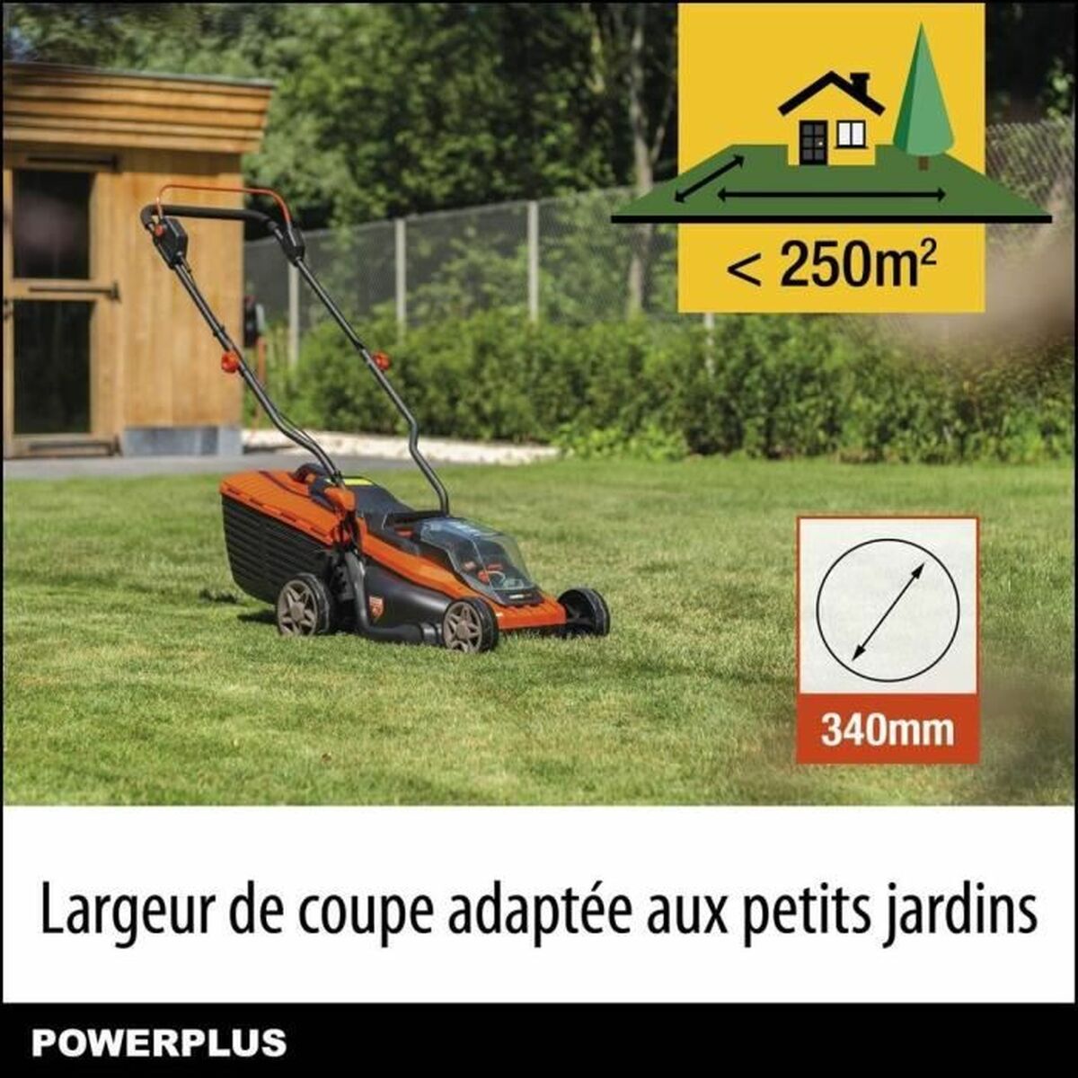 Lawn Mower Powerplus Dual Power 4Ah battery 20 V - 4