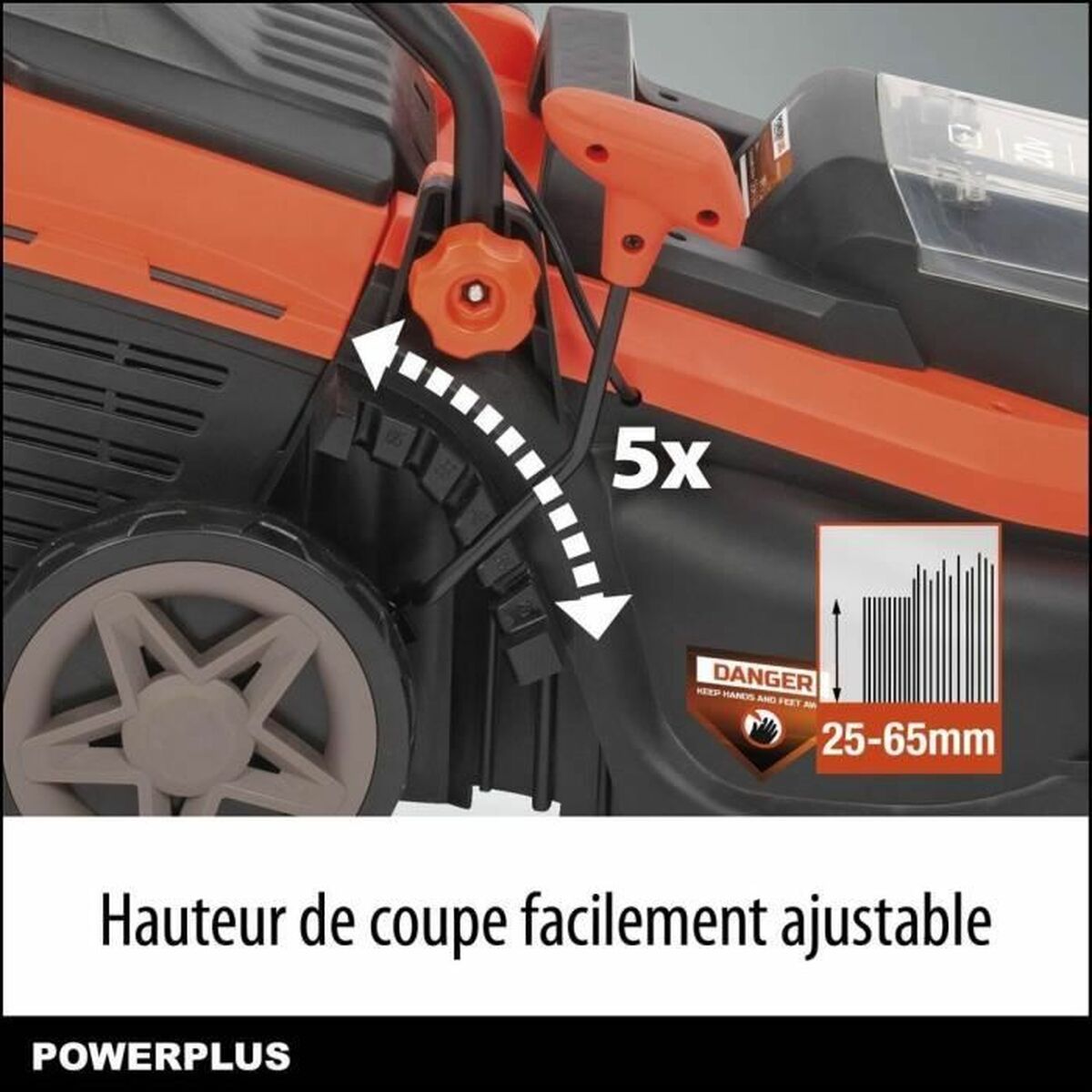 Lawn Mower Powerplus Dual Power 4Ah battery 20 V - 5
