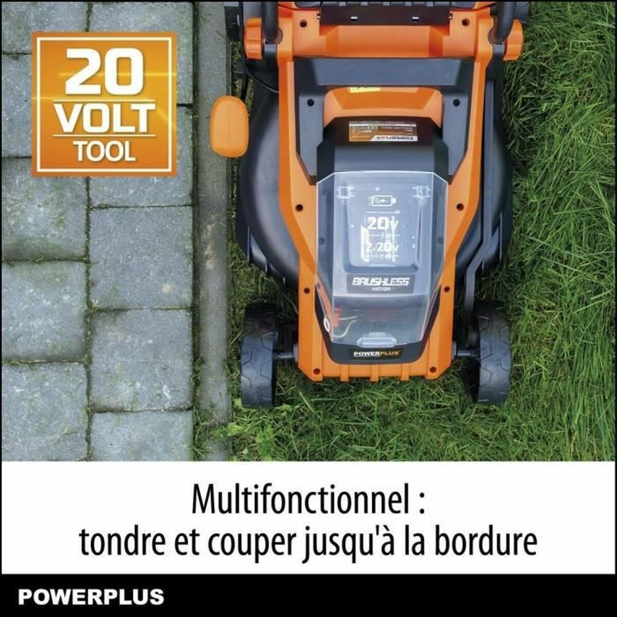 Lawn Mower Powerplus Dual Power 4Ah battery 20 V - 6