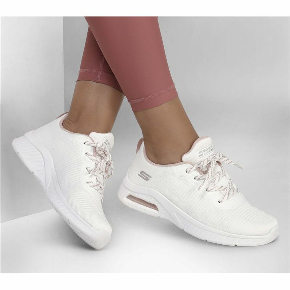Gymnastiksko, Dam Skechers Squad Air-Sweet Enco Vit - 6