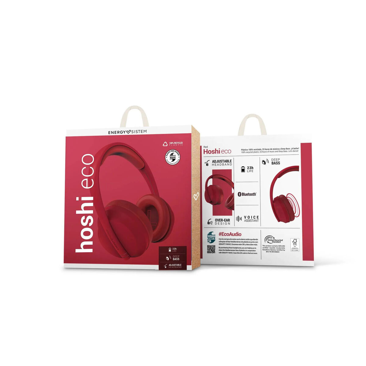 Bluetooth Huvudbands Hörlurar Energy Sistem 457557 Röd - 6