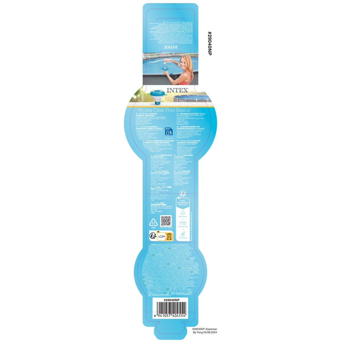 Klordispenser Intex Sundlaug 24 antal 12,7 x 12,7 cm - 13