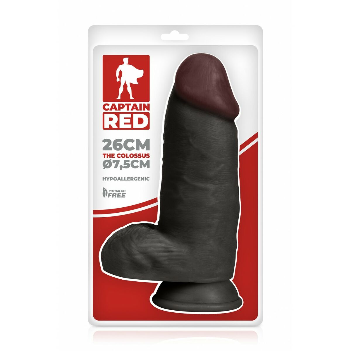 Dildo Captain Red Svart - 2