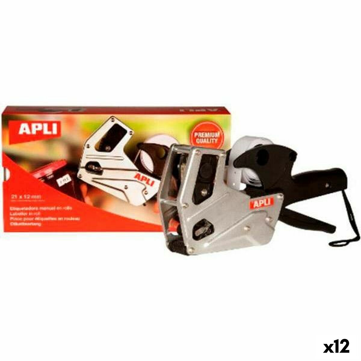 Manuell märkningsmaskin Apli Premium 21 x 12 mm (12 antal)
