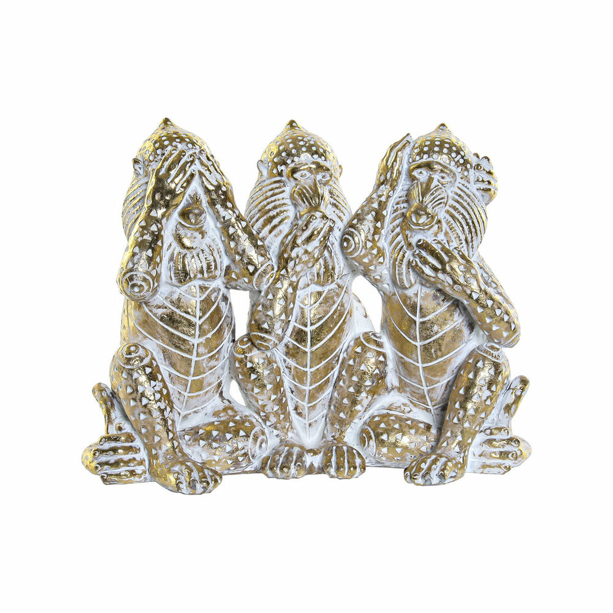 Prydnadsfigur DKD Home Decor Gyllene Tropiskt Overaller Avskalad 21 x 11 x 16,2 cm - 6