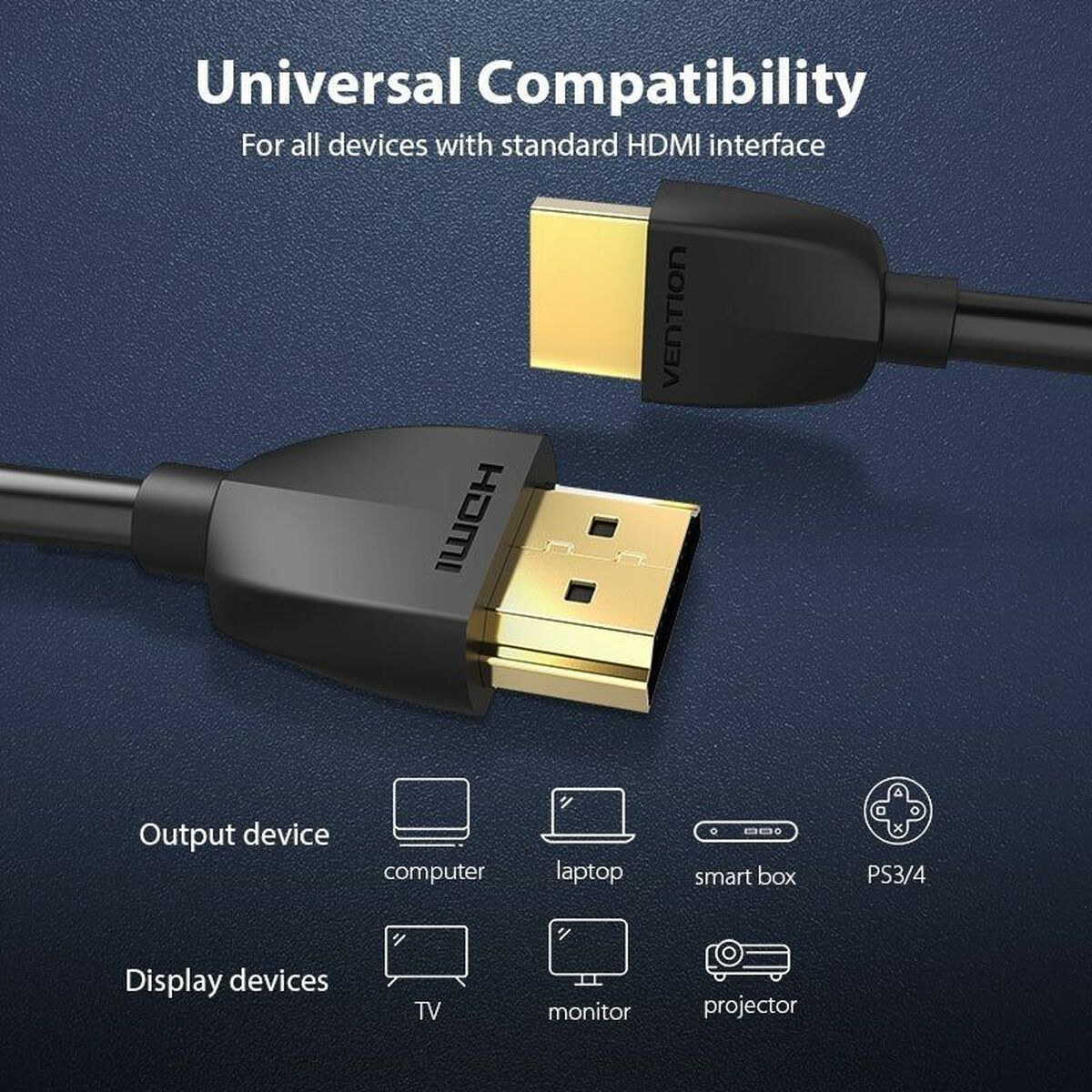 Kabel HDMI Vention AAIBI 3 m Svart - 4
