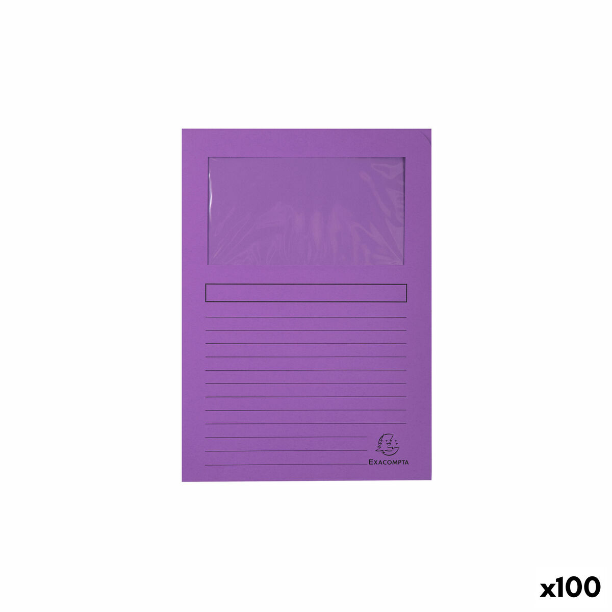 Undermapp Exacompta Forever Genomskinligt fönster Violett A4 100 Delar - 4
