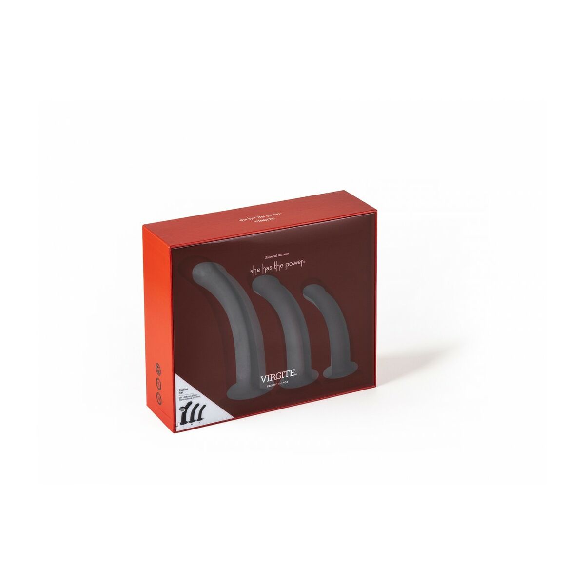 Dildo Virgite Svart S/M/L Set - 6