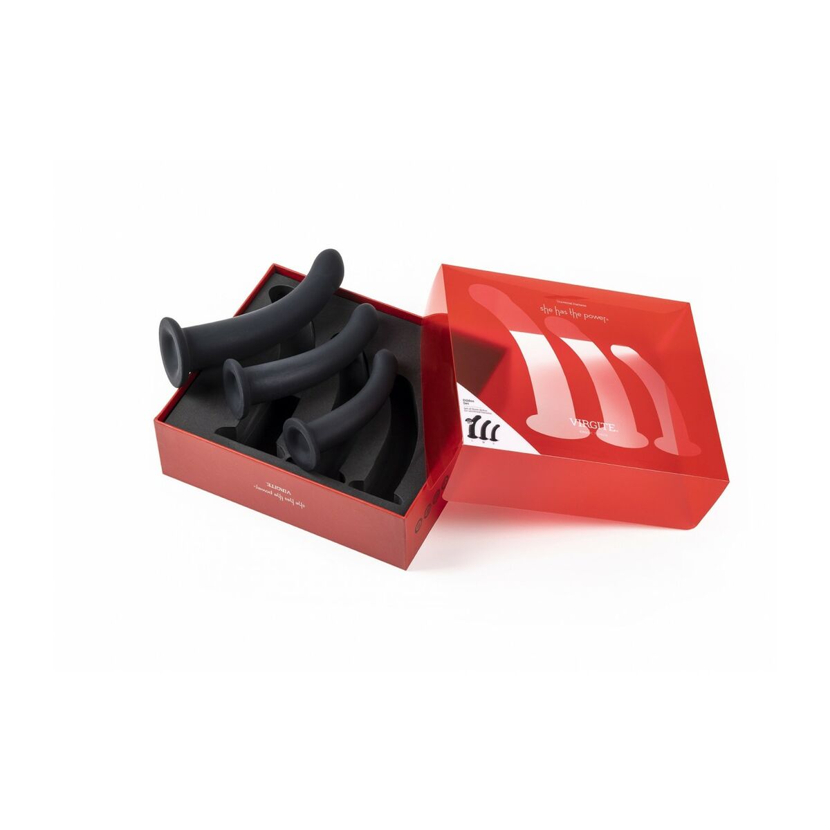 Dildo Virgite Svart S/M/L Set - 5