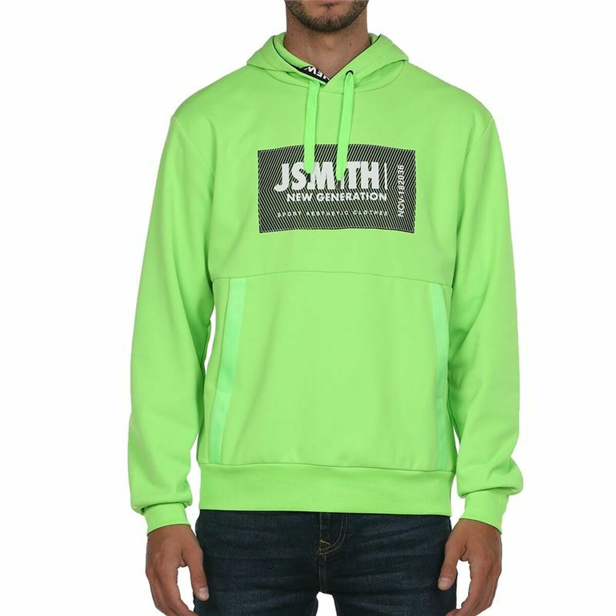 Tröja med huva Herr John Smith Siete verde Limegrön - 9