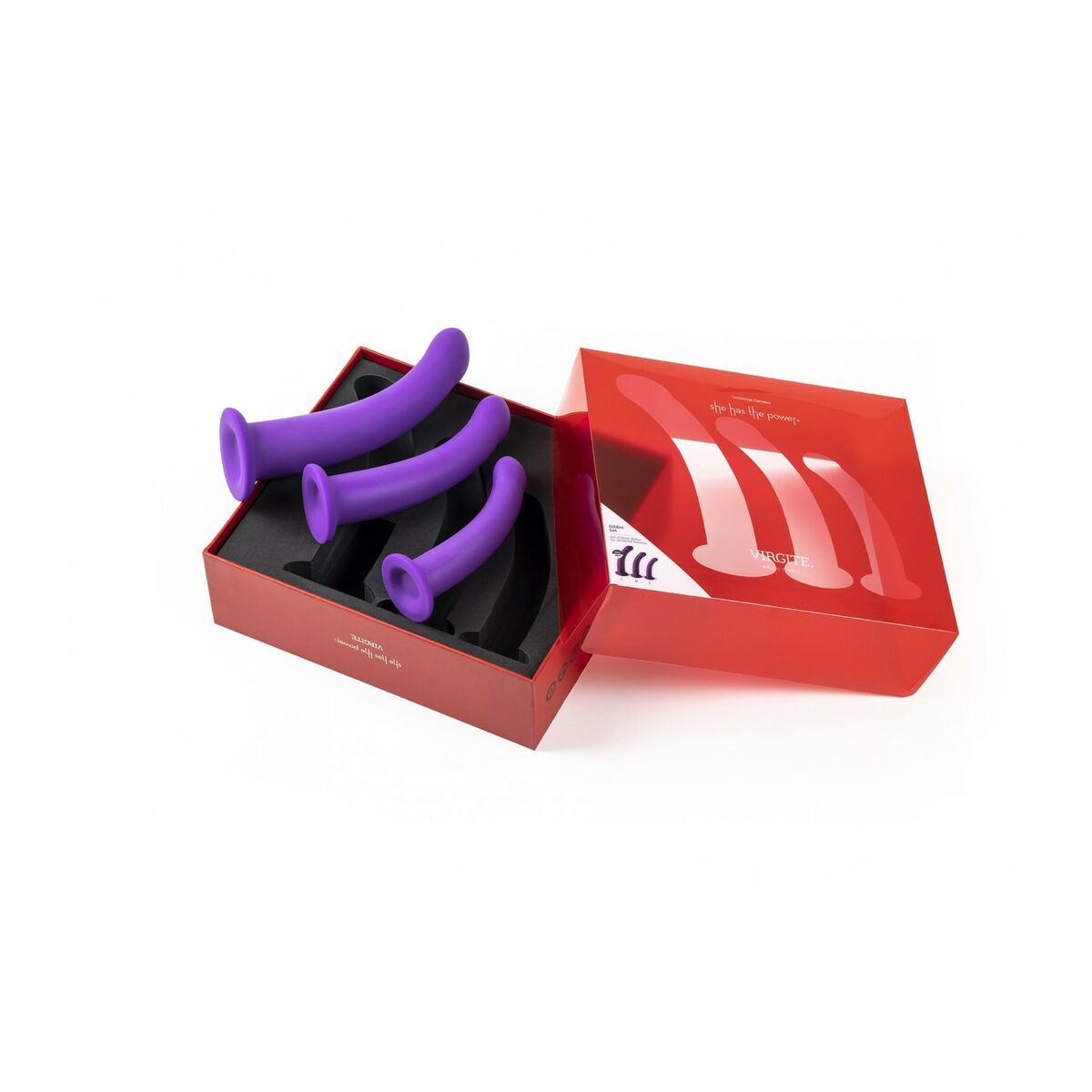 Dildo Virgite Purpur S/M/L Set - 7