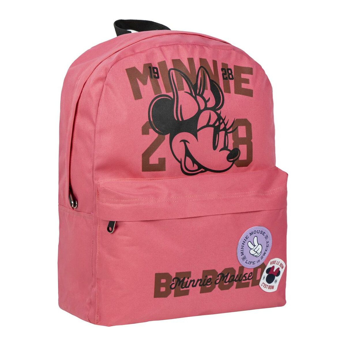 Ryggsäck Casual Minnie Mouse Korall 32 x 4 x 42 cm