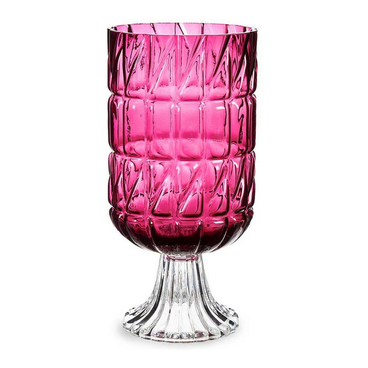 Vas Gift Decor Rosa Glas 13 x 26,5 x 13 cm