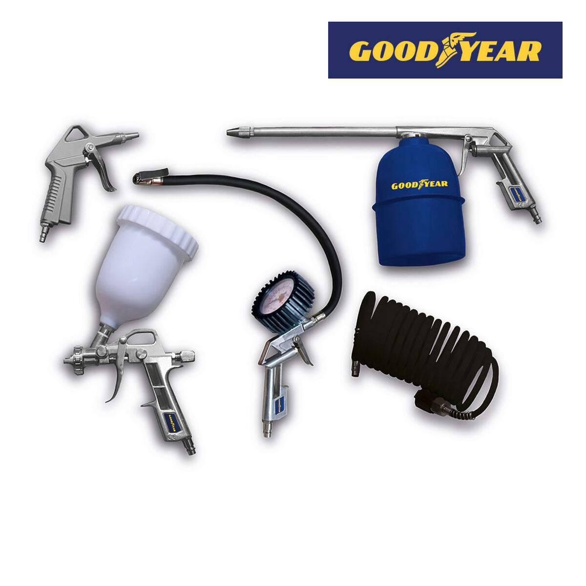 Kit med tillbehör för luftkompressor Goodyear Komprimerad Luft